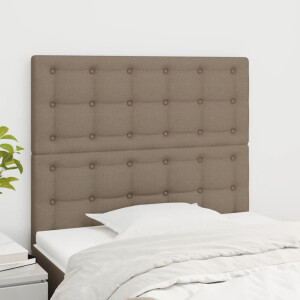 vidaXL Hoofdbord taupe 80x5x118/128 cm Stof