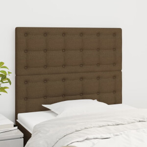 vidaXL Hoofdbord donkerbruin 90x5x118/128 cm Stof