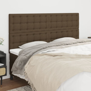 vidaXL Hoofdbord donkerbruin 180x5x118/128 cm stof