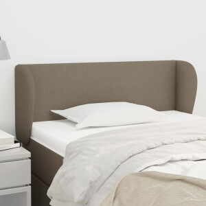 vidaXL Hoofdbord met randen 103x23x78/88 cm stof taupe