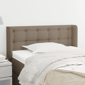 vidaXL Hoofdbord met randen 93x16x78/88 cm stof taupe