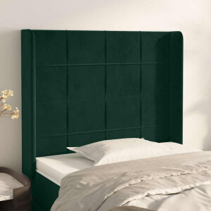 vidaXL Hoofdbord met randen 83x16x118/128 cm fluweel groen