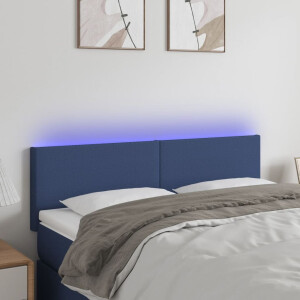 vidaXL Hoofdbord LED 144x5x78/88 cm stof crèmekleurig