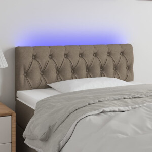 vidaXL Hoofdbord LED 100x7x78/88 cm stof taupe