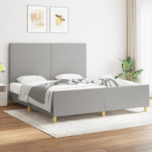 vidaXL Bedframe zonder matras stof lichtgrijs 180x200 cm