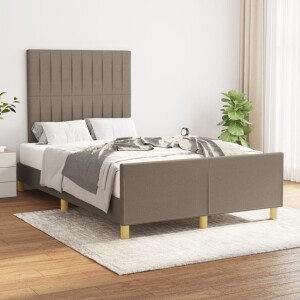 vidaXL Bedframe zonder matras 120x200 cm stof taupe