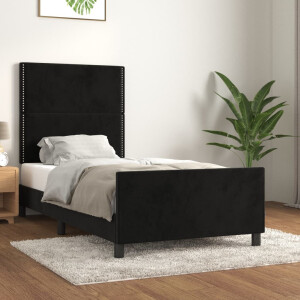 vidaXL Bedframe zonder matras 100x200 cm fluweel zwart