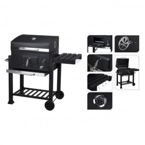 ProGarden Trolleybarbecue medium zwart