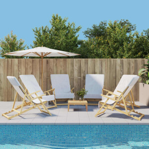 vidaXL Strandhanddoeken 6 st 400 g/m² 60x135 cm stof wit