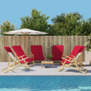 vidaXL Strandhanddoeken 6 st 400 g/m² 60x135 cm stof bordeauxrood