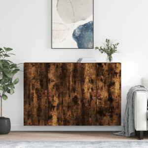 vidaXL Hangkasten 2 st 69,5x34x90 cm gerookt eikenkleurig