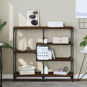 vidaXL Wandtafel 103x32x95 cm bewerkt hout bruin eikenkleur