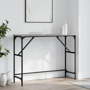 vidaXL Wandtafel 100x32x75 cm bewerkt hout grijs sonoma eikenkleurig