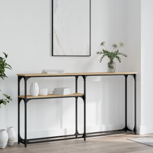 vidaXL Wandtafel 145x22,5x75 cm bewerkt hout sonoma eikenkleurig