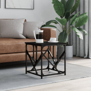 vidaXL Salontafel 45x45x47,5 cm bewerkt hout zwart