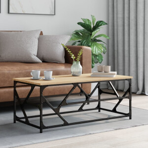 vidaXL Salontafel 100x50x40 cm bewerkt hout sonoma eikenkleurig