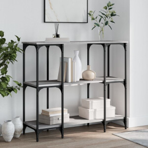 vidaXL Wandtafel 102x35x90 cm bewerkt hout grijs sonoma eikenkleurig