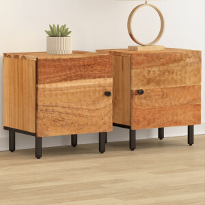 vidaXL Nachtkastjes 2 st 40x33x46 cm massief acaciahout