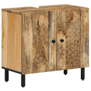 vidaXL Wastafelkast 62x33x58 cm massief mangohout