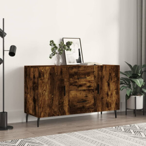 vidaXL Dressoir 100x36x60 cm bewerkt hout gerookt eikenkleurig