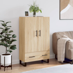 vidaXL Hoge kast 69,5x31x115 cm bewerkt hout sonoma eikenkleurig