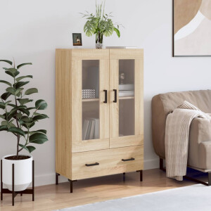 vidaXL Hoge kast 69,5x31x115 cm bewerkt hout sonoma eikenkleurig