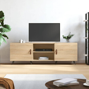 vidaXL Tv-meubel 150x30x50 cm bewerkt hout sonoma eikenkleurig