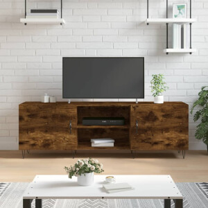 vidaXL Tv-meubel 150x30x50 cm bewerkt hout gerookt eikenkleurig