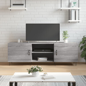 vidaXL Tv-meubel 150x30x50 cm bewerkt hout grijs sonoma eikenkleurig