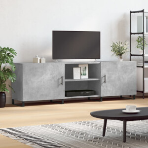 vidaXL Tv-meubel 150x30x50 cm bewerkt hout betongrijs