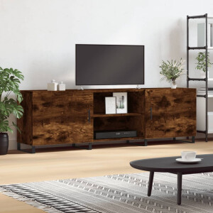 vidaXL Tv-meubel 150x30x50 cm bewerkt hout gerookt eikenkleurig