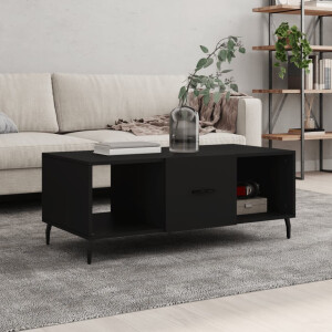 vidaXL Salontafel 102x50x40 cm bewerkt hout zwart