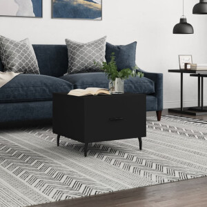 vidaXL Salontafel 50x50x40 cm bewerkt hout zwart