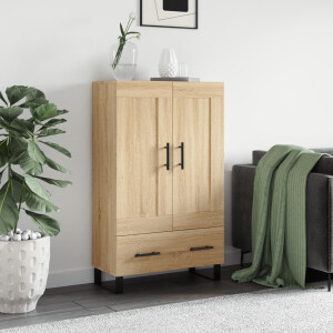 vidaXL Hoge kast 69,5x31x115 cm bewerkt hout sonoma eikenkleurig