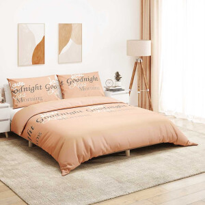 vidaXL Dekbedovertrekset 135x200 cm katoen roze