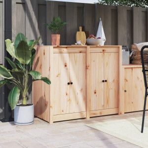vidaXL Kastdeurtjes voor buitenkeuken 2 st 50x9x82 cm grenenhout