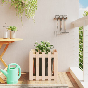 vidaXL Plantenbak met hekontwerp 50x50x50 cm massief grenenhout