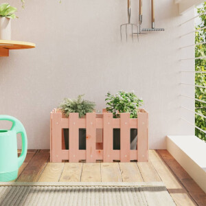 vidaXL Plantenbak met hekontwerp 60x30x30 cm massief dougashout