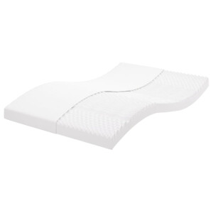 vidaXL Schuimmatras 7 zones hardheid 20 ILD 140x190 cm wit