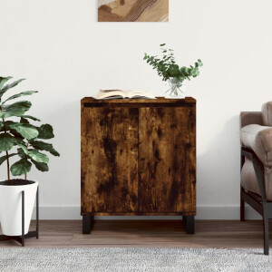 vidaXL Dressoir 60x35x70 cm bewerkt hout gerookt eikenkleurig