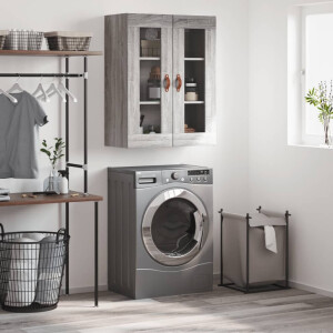 vidaXL Wandkast 69,5x34x90 cm grijs sonoma eikenkleurig