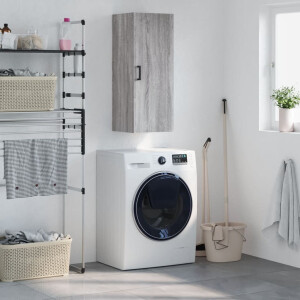 vidaXL Bovenkast 34,5x34x90 cm grijs sonoma eikenkleurig