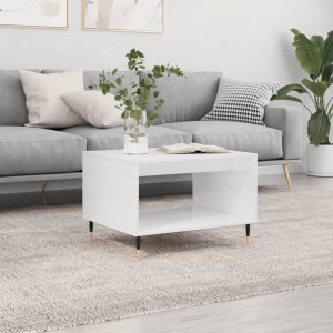 vidaXL Salontafel 60x50x40 cm bewerkt hout wit