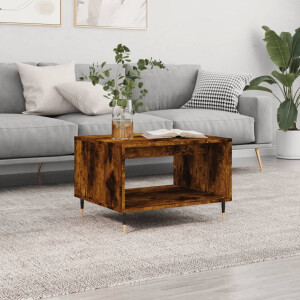 vidaXL Salontafel 60x50x40 cm bewerkt hout gerookt eikenkleurig