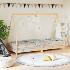 vidaXL Kinderbedframe 90x200 cm massief grenenhout