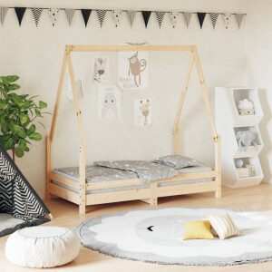 vidaXL Kinderbedframe 70x140 cm massief grenenhout