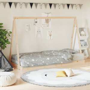 vidaXL Kinderbedframe 90x200 cm massief grenenhout