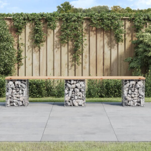 vidaXL Tuinbank Schanskorfontwerp 203x31x42 cm massief grenenhout