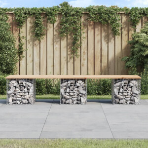 vidaXL Tuinbank Schanskorfontwerp 203x44x42 cm massief grenenhout