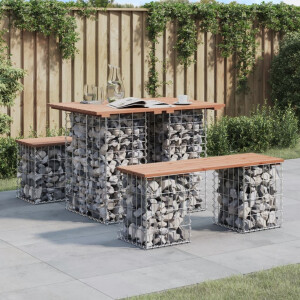 vidaXL Tuintafel Schanskorfontwerp 100x70x72 cm massief grenenhout